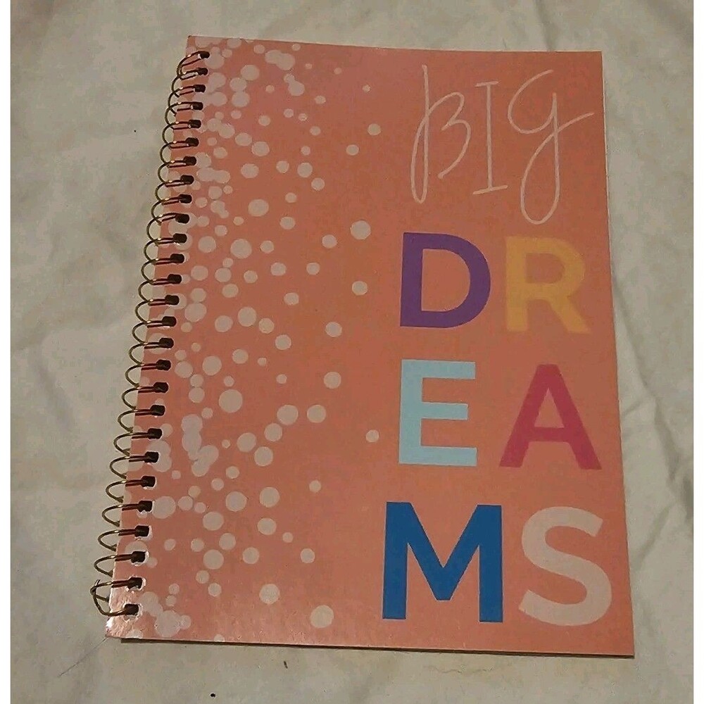 Old East Main Company DREAMLINE Big Dreams Notebook Orange Coral 2021 7x5" 60 pg